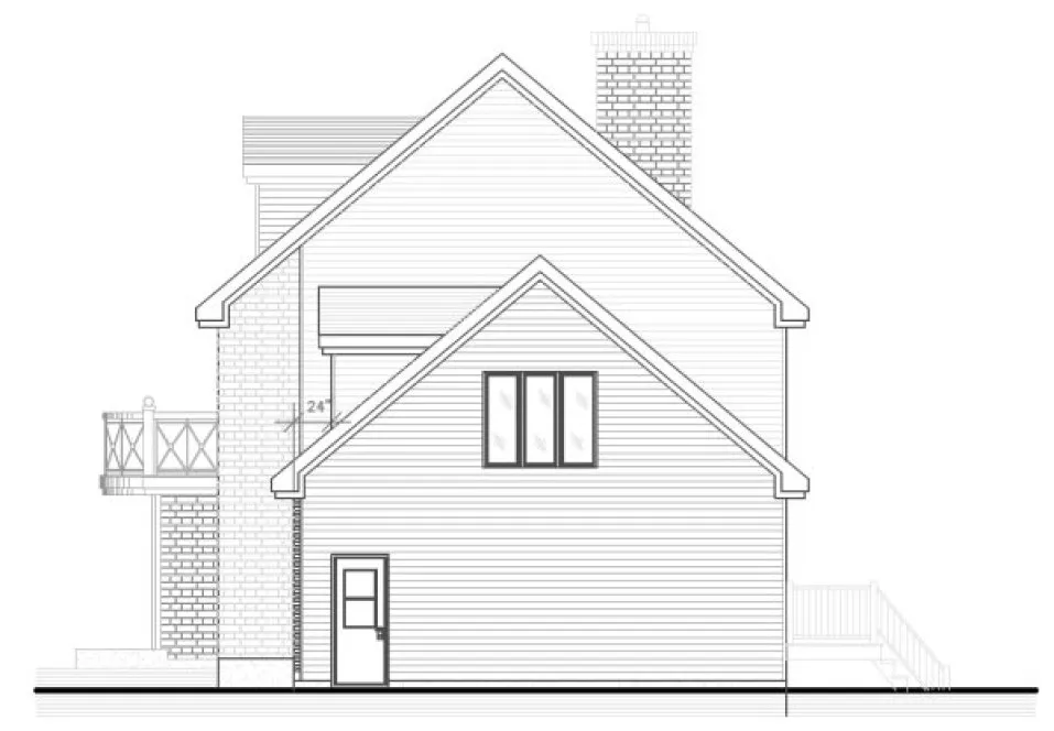 Right Elevation for House Plan #420144