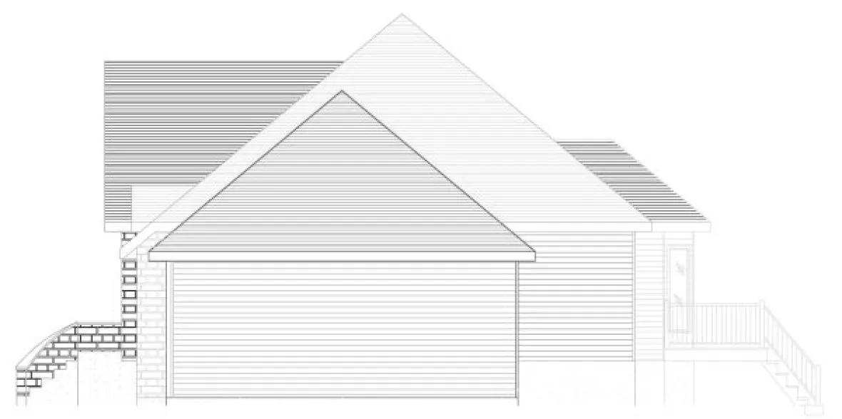 Right Elevation for House Plan #420244