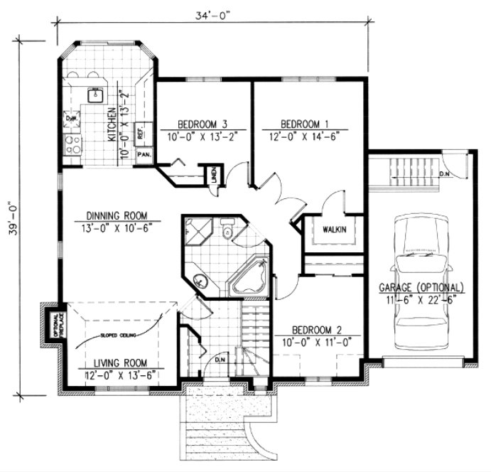 Main Floor Plan for House Plan #420244