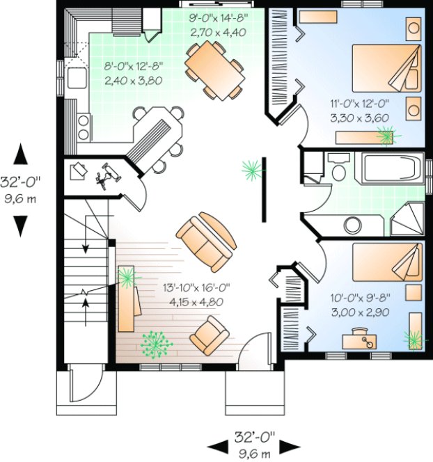 Main Floor Plan for House Plan #146902