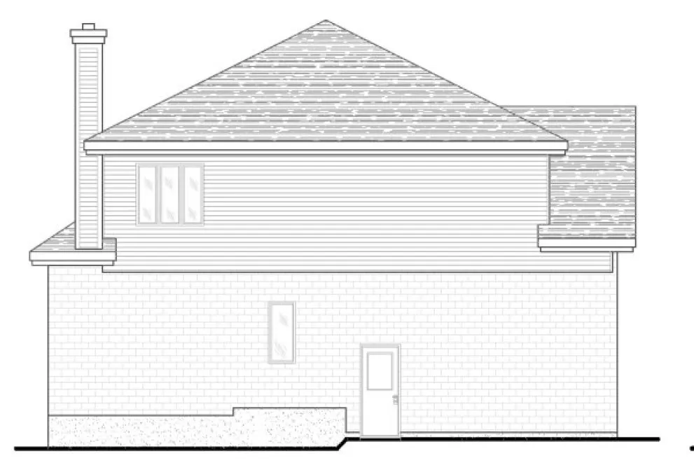 Left Elevation for House Plan #420344