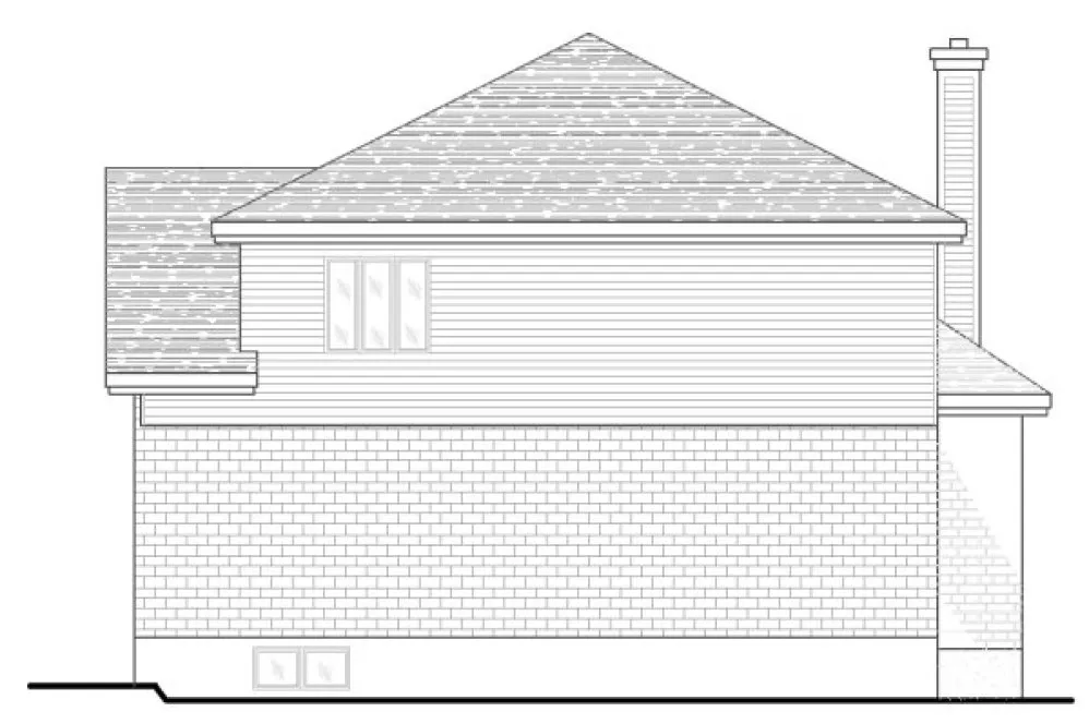Right Elevation for House Plan #420344