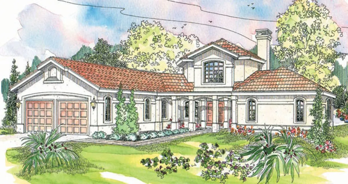 Full Rendering for House Plan #346311