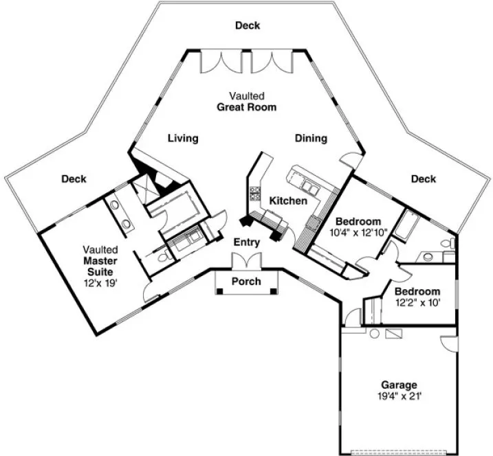 Main Floor Plan for House Plan #340410