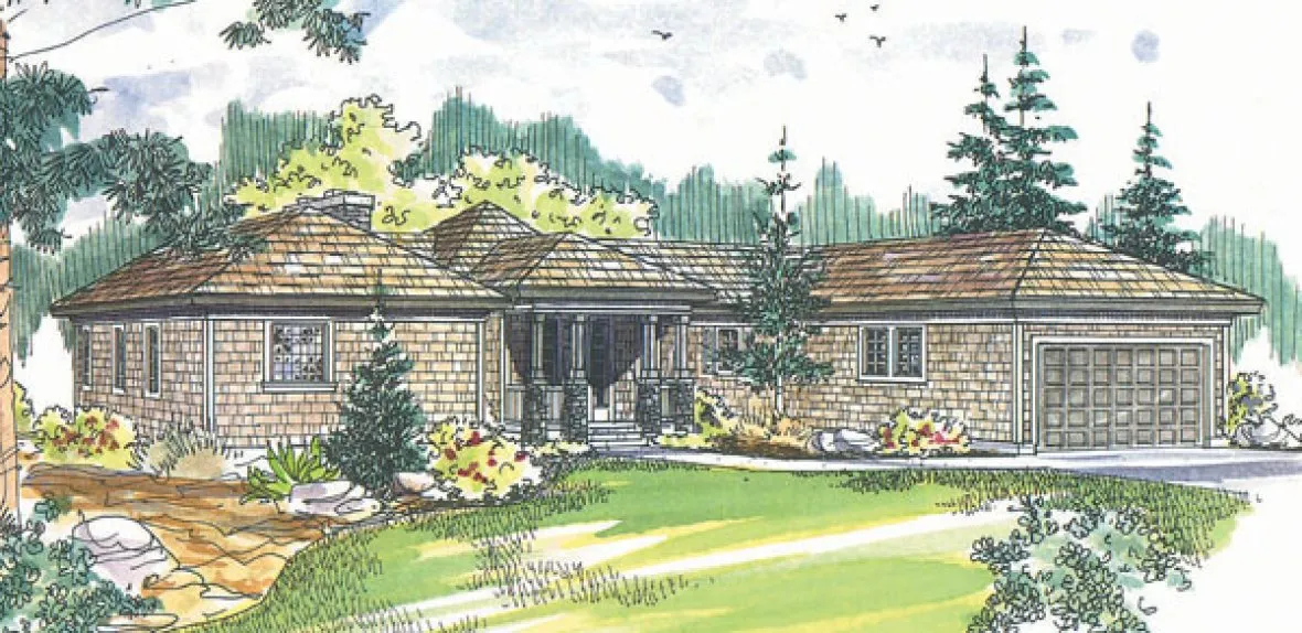 Full Rendering for House Plan #344511