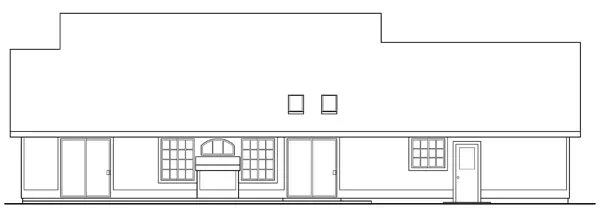 Rear Elevation for House Plan #346411