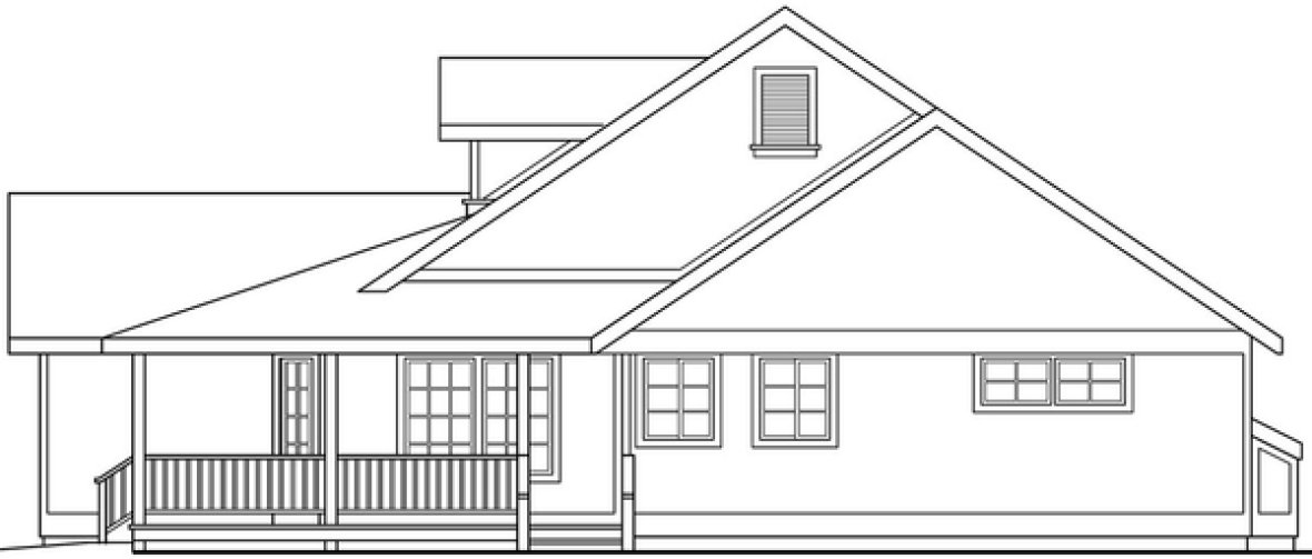 Right Elevation for House Plan #346411