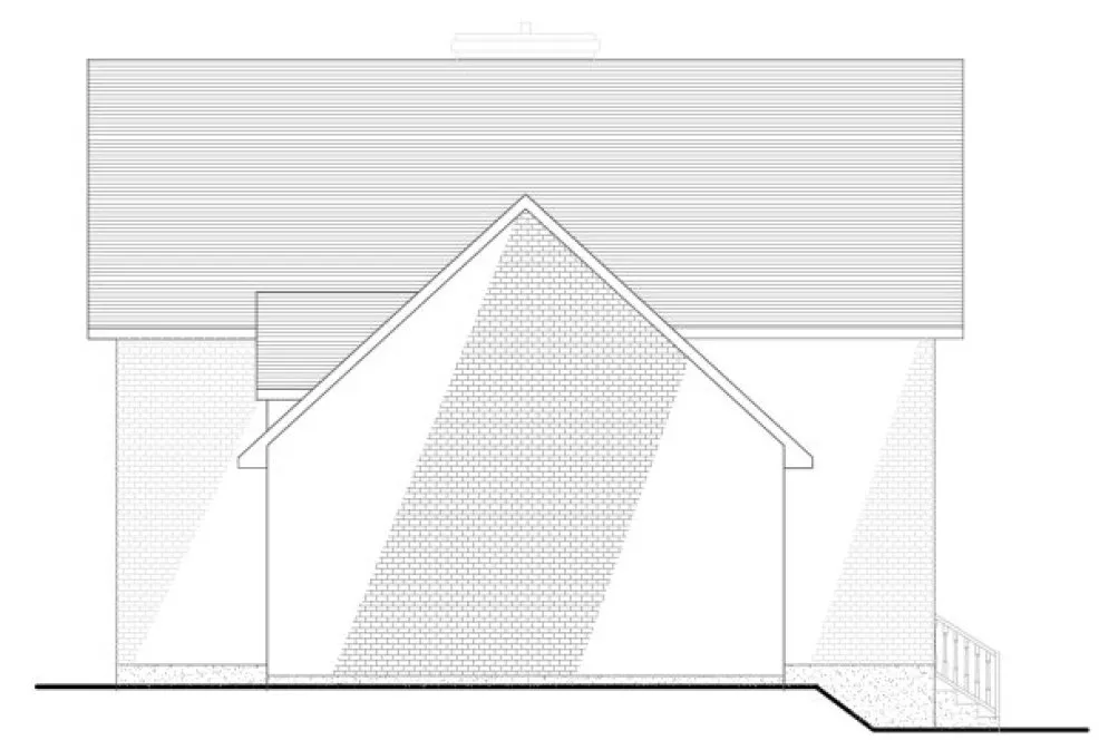 Right Elevation for House Plan #420544