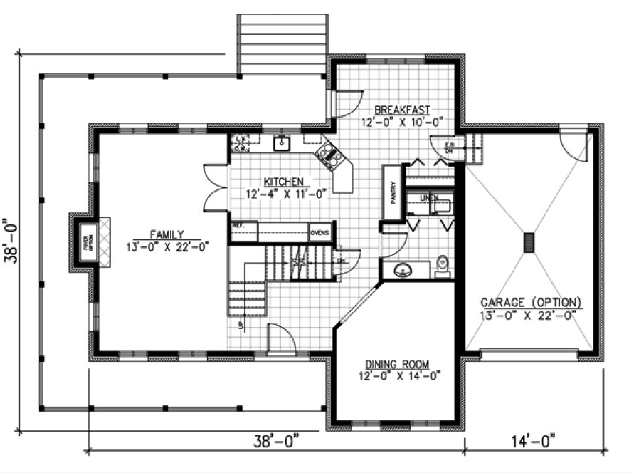 Main Floor Plan for House Plan #420544