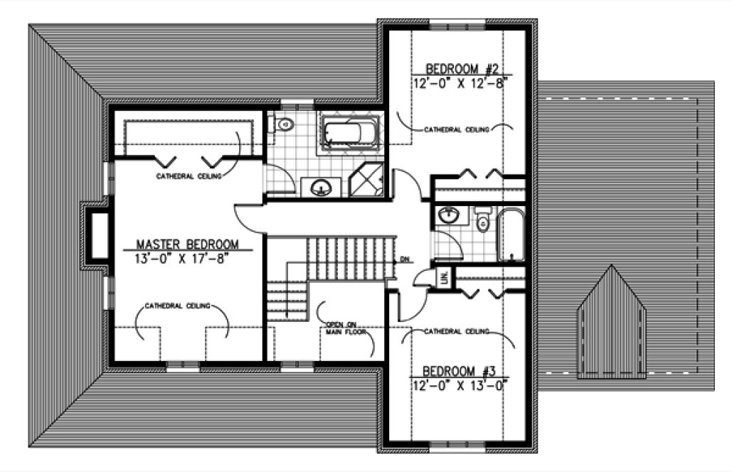 Second Floor Plan for House Plan #420544