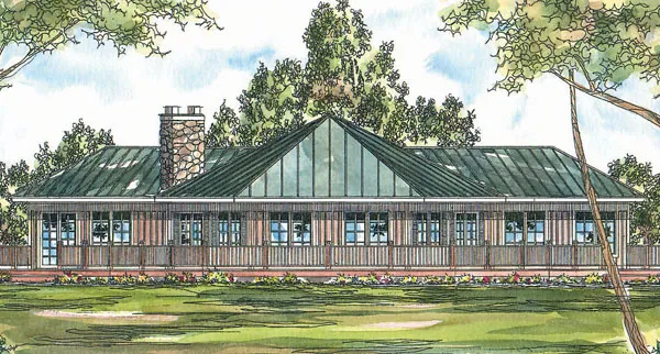 Full Rendering for House Plan #341811