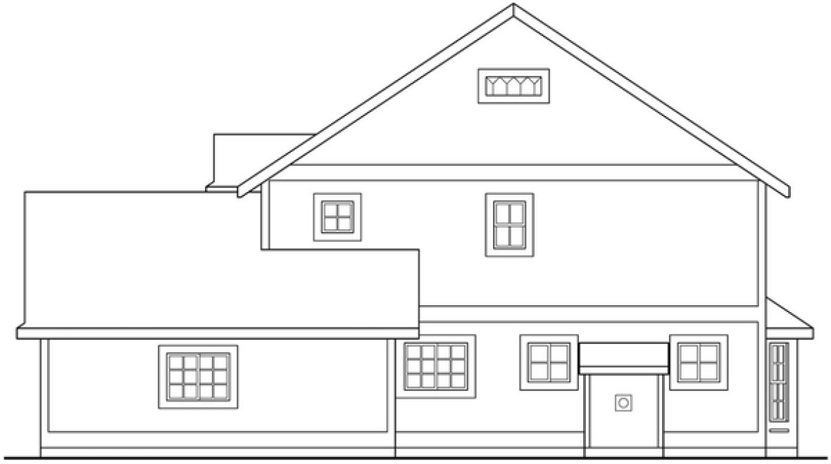 Right Elevation for House Plan #344811