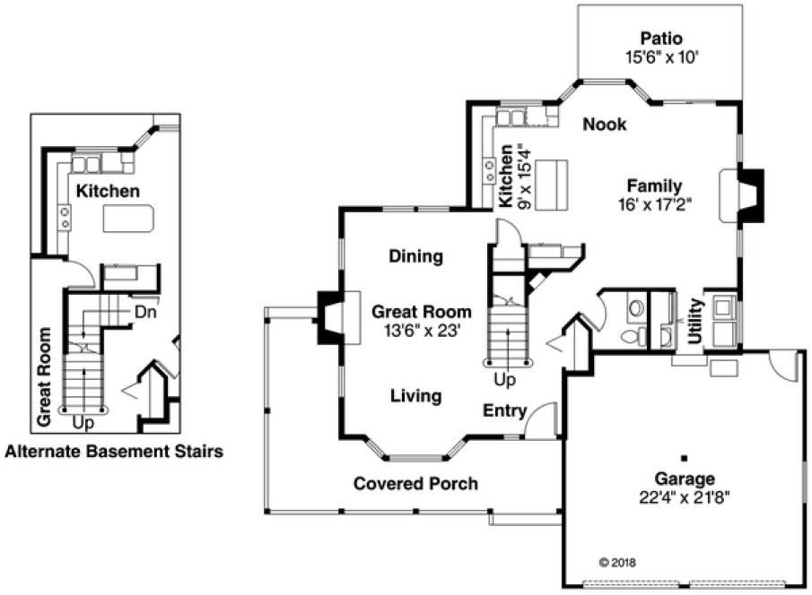 Main Floor Plan for House Plan #344811