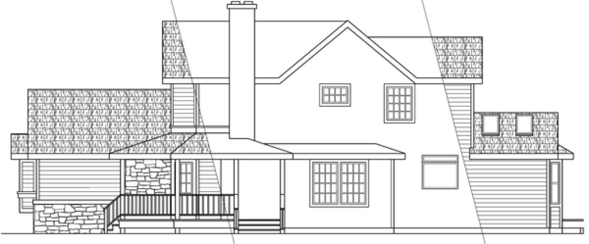 Right Elevation for House Plan #343663