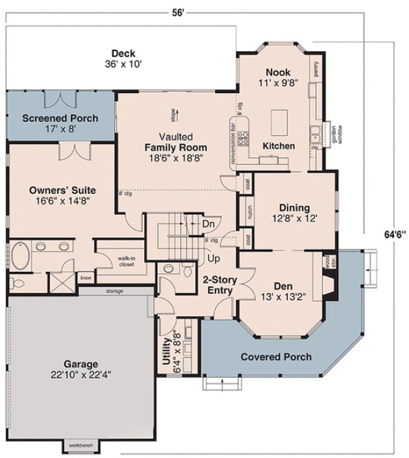 Main Floor Plan for House Plan #343663
