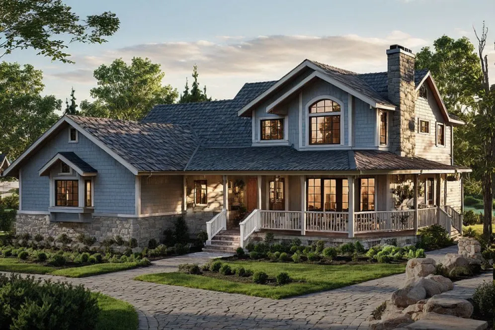 Full Rendering for House Plan #343663