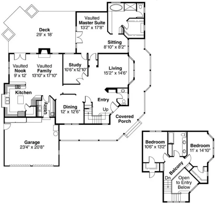 Main Floor Plan for House Plan #340021