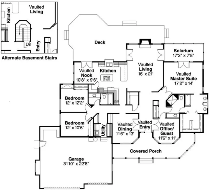 Main Floor Plan for House Plan #343021