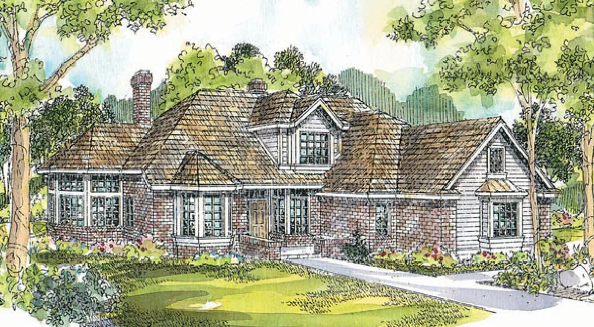 Full Rendering for House Plan #345021