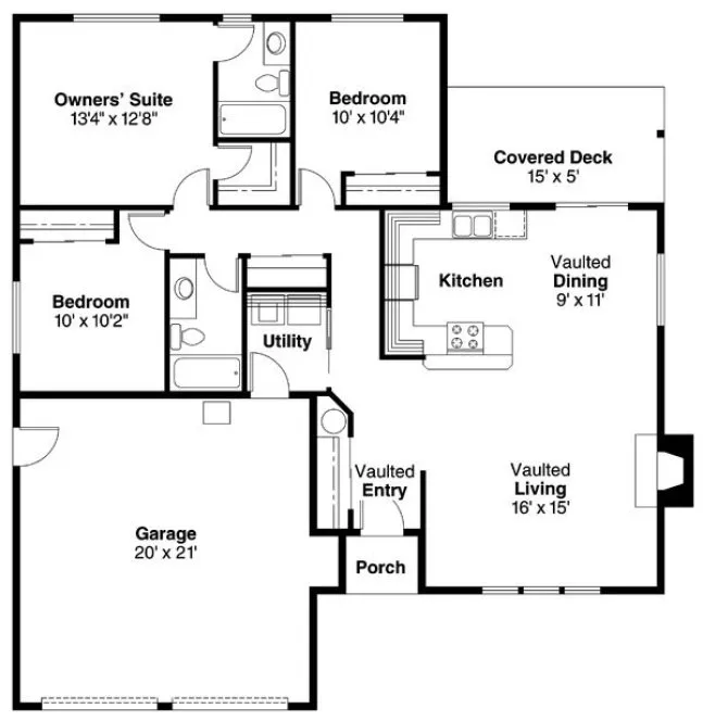 Main Floor Plan for House Plan #340221