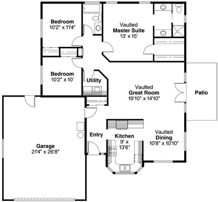 Main Floor Plan for House Plan #343221
