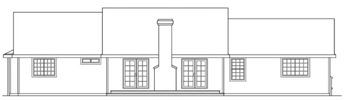 Rear Elevation for House Plan #345521