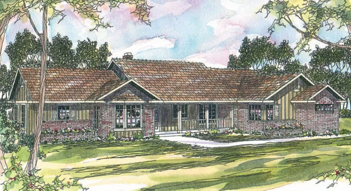 Full Rendering for House Plan #345521