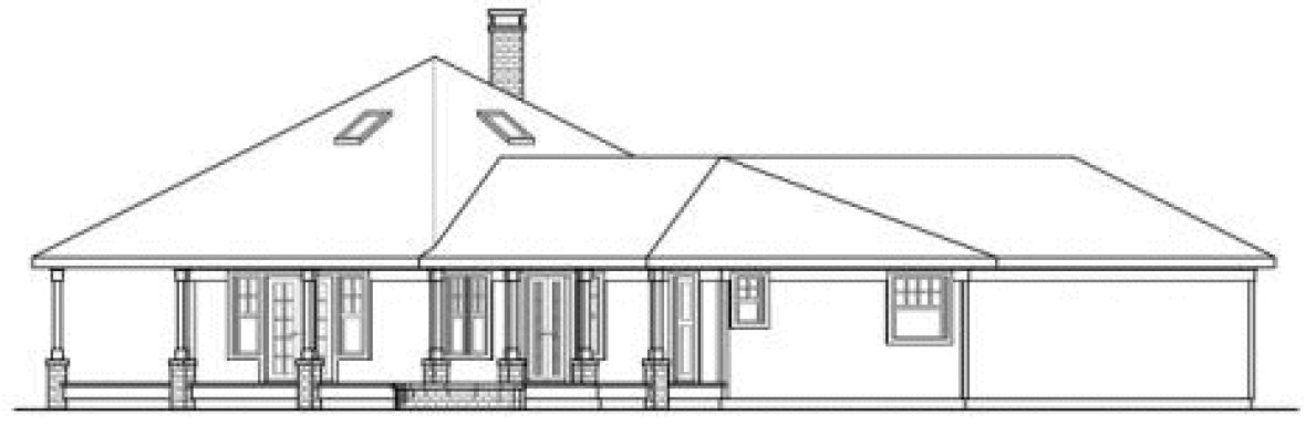 Left Elevation for House Plan #348521
