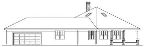 Right Elevation for House Plan #348521
