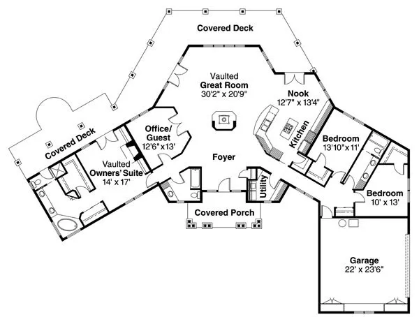 Main Floor Plan for House Plan #348521