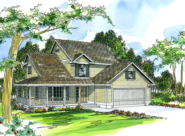 Full Rendering for House Plan #340621