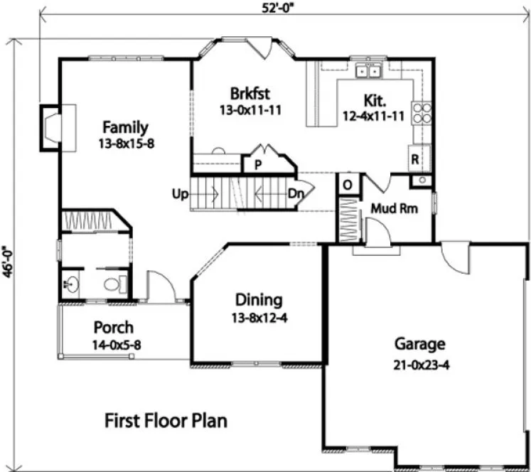 Main Floor Plan for House Plan #416022