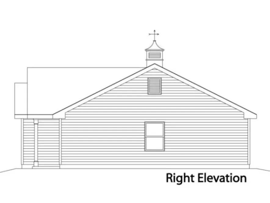 Right Elevation for House Plan #417022