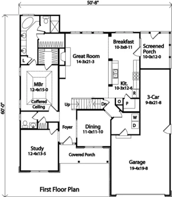 Main Floor Plan for House Plan #413122