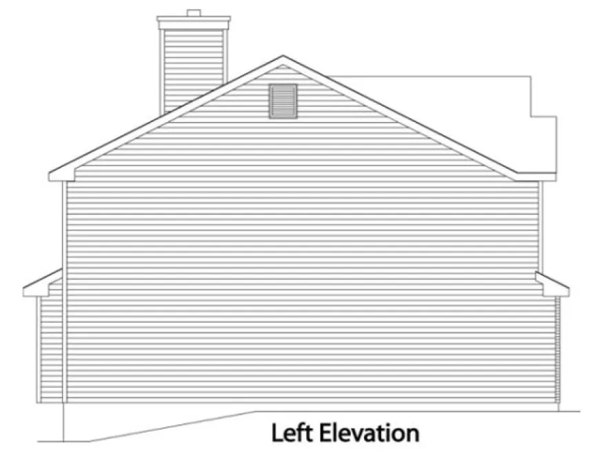 Left Elevation for House Plan #414122