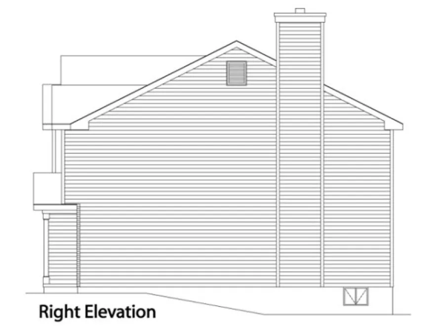 Right Elevation for House Plan #414122