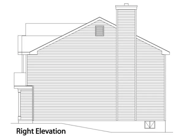 Right Elevation for House Plan #414122