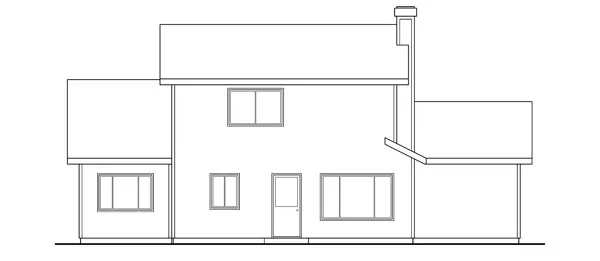 Rear Elevation for House Plan #349721