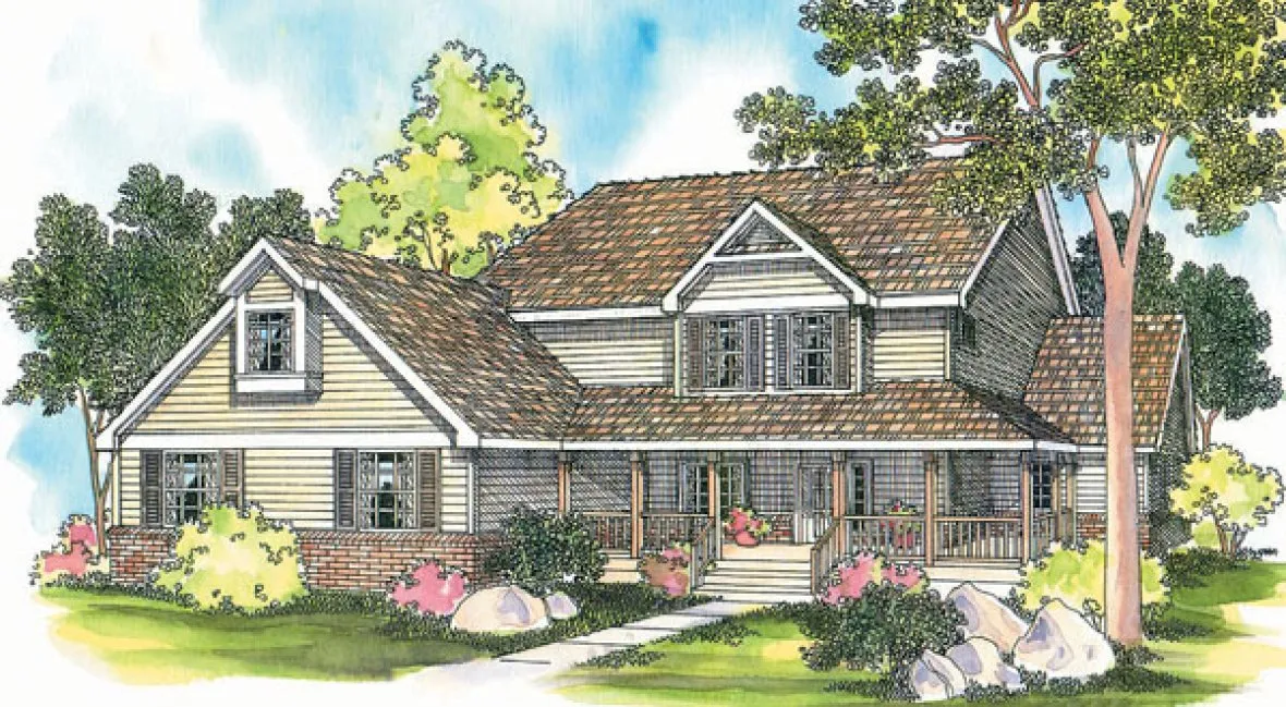 Full Rendering for House Plan #342921