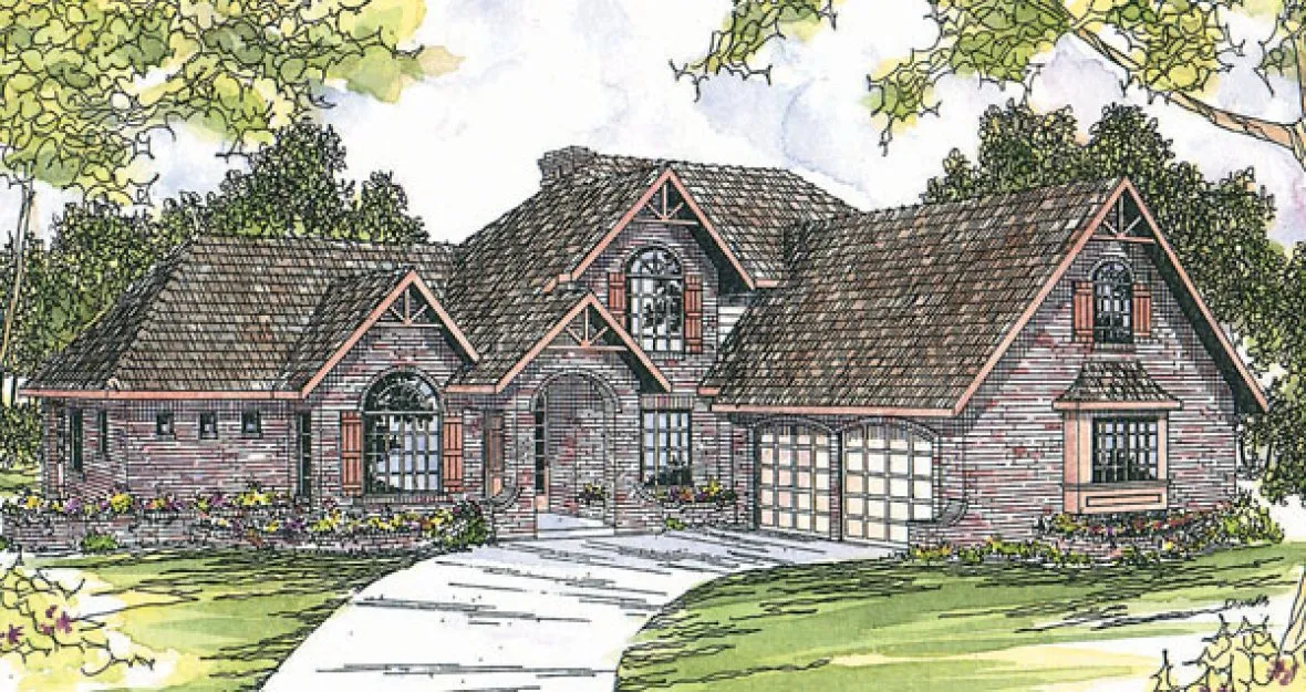 Full Rendering for House Plan #341031