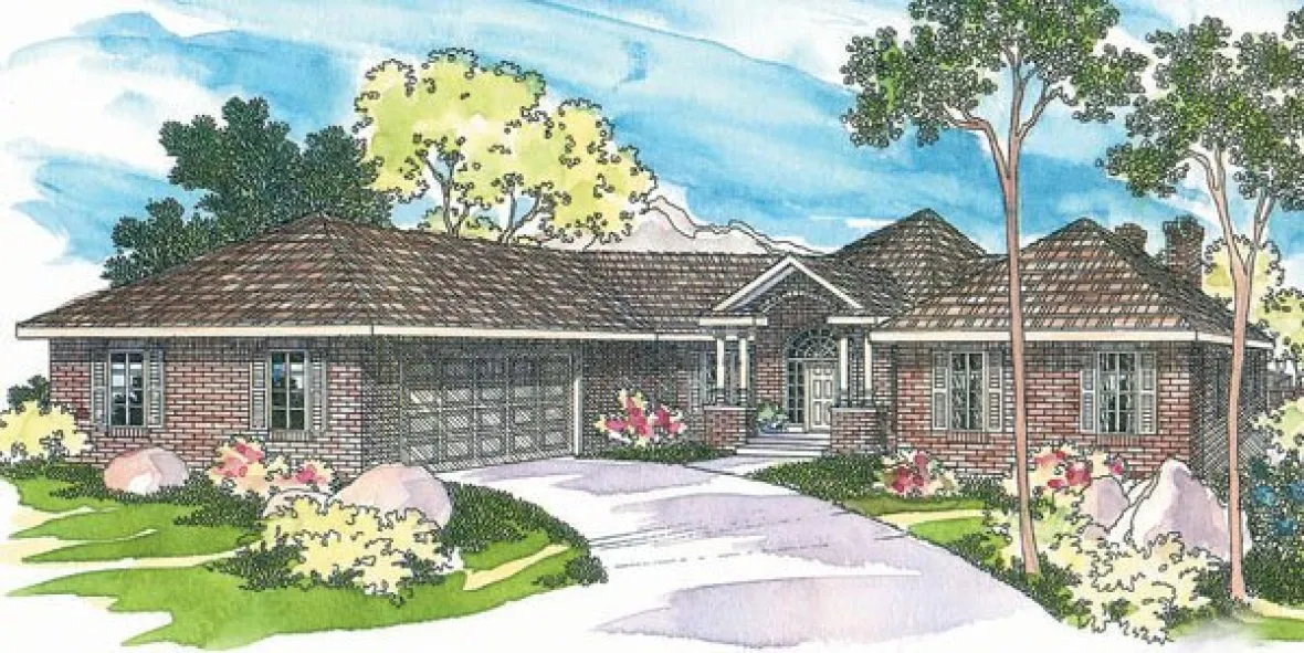 Full Rendering for House Plan #342231
