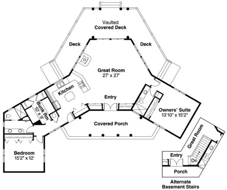 Main Floor Plan for House Plan #349231