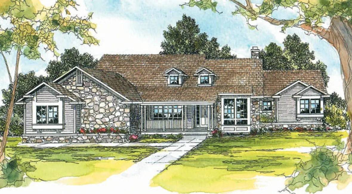 Full Rendering for House Plan #348331