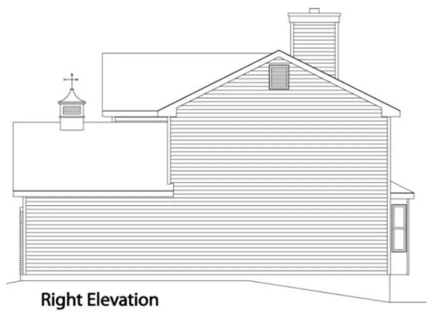 Right Elevation for House Plan #415122