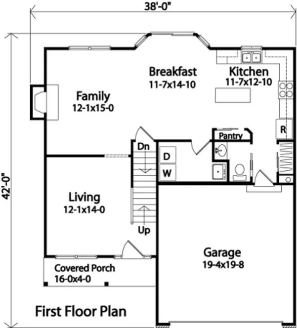 Main Floor Plan for House Plan #415122