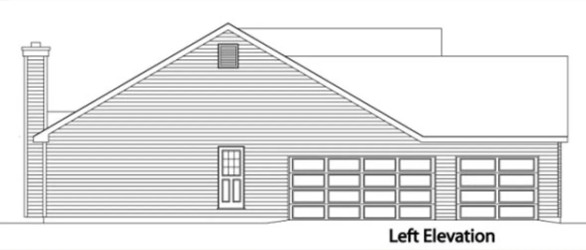 Left Elevation for House Plan #415042