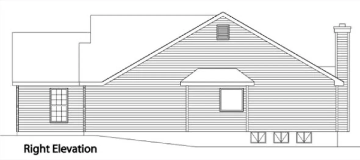Right Elevation for House Plan #415042
