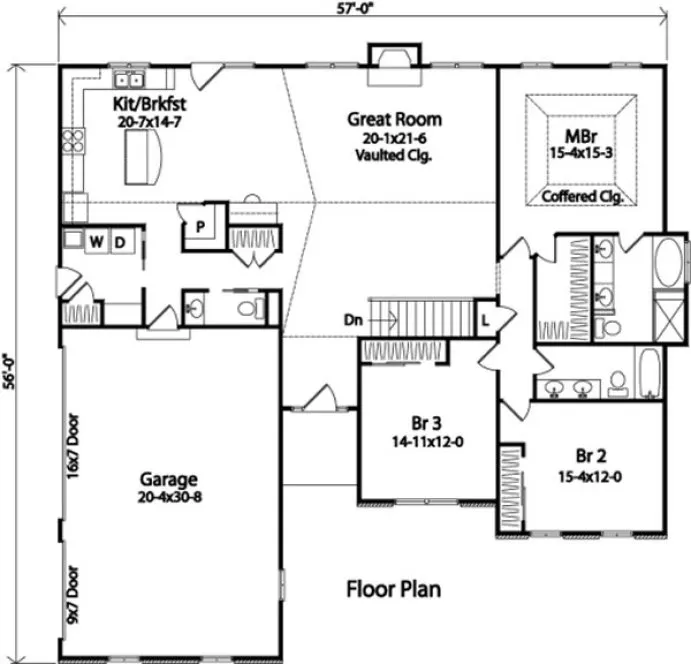 Main Floor Plan for House Plan #415042