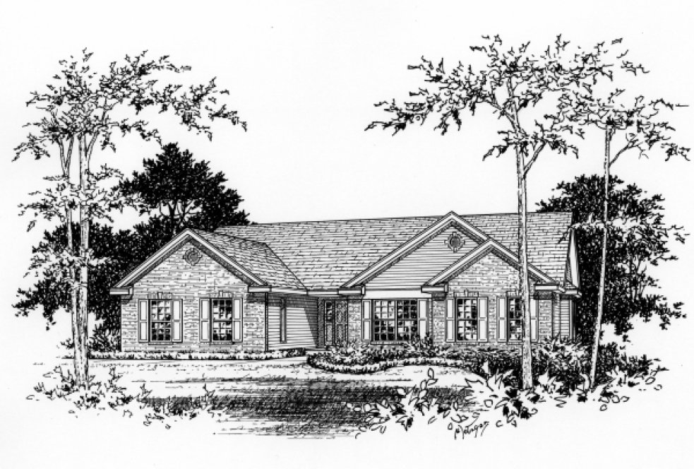 Full Rendering for House Plan #415042