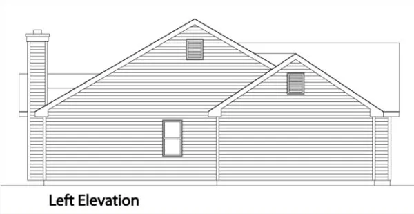 Left Elevation for House Plan #418242